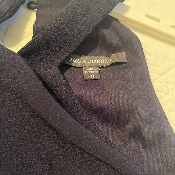 Julia Jordan Womens Halter Twist Neck Jumpsuit Navy 10 Pockets MSRP $138 NWT - Picture 12 of 14